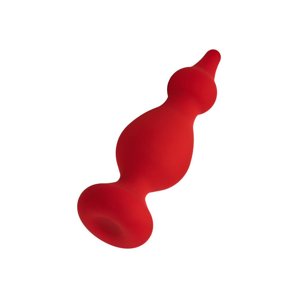 Forto F-30 Medium Silicone Anal Plug with Pointed Tip – Red