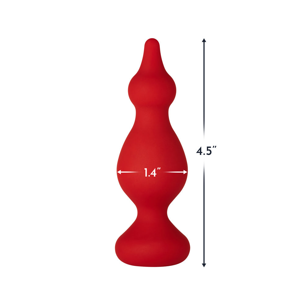 Forto F-30 Medium Silicone Anal Plug with Pointed Tip – Red