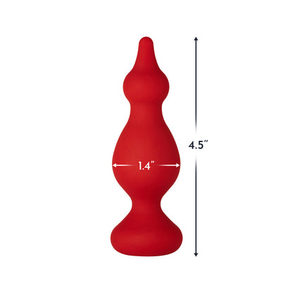Forto F-30 Medium Silicone Anal Plug with Pointed Tip – Red