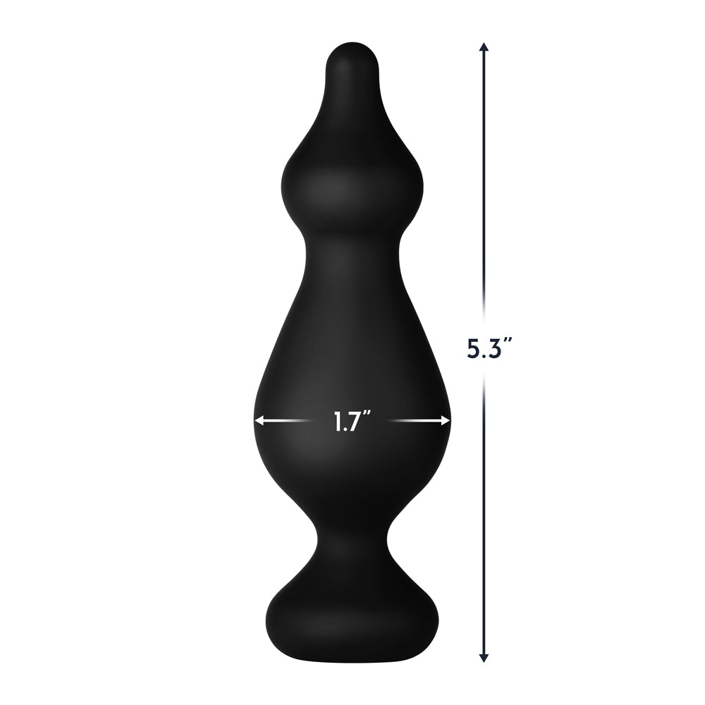Forto F-30 Large Silicone Anal Plug with Pointed Tip - Black
