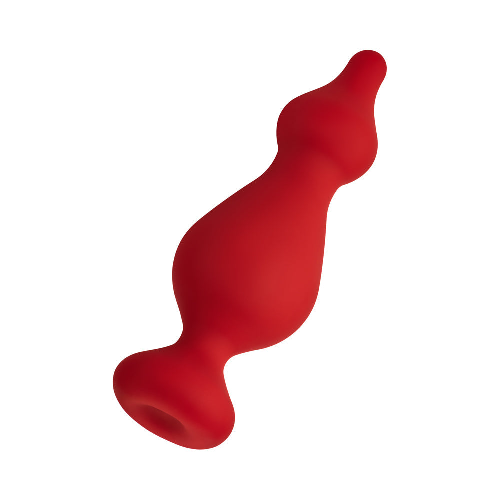 Forto F-30 Pointer Silicone Anal Plug Large Red - Flexible Design with Pointed Tip