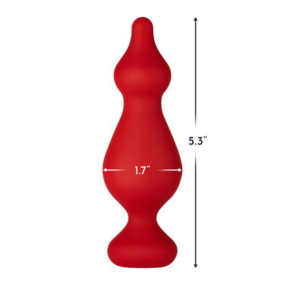 Forto F-30 Pointer Silicone Anal Plug Large Red - Flexible Design with Pointed Tip