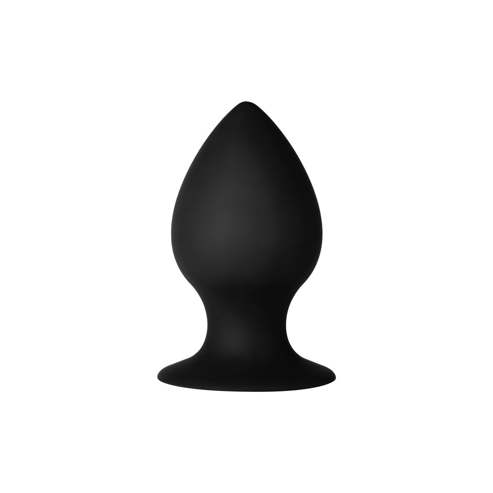 Forto F-98 Cone Silicone Anal Plug – Small, Black, Suction Cup Base