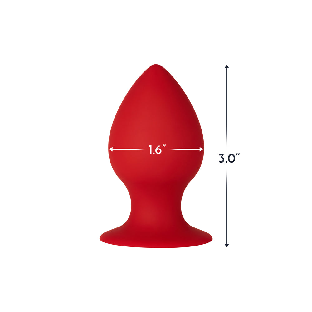 Forto F-98 Cone Silicone Anal Plug – Small – Red