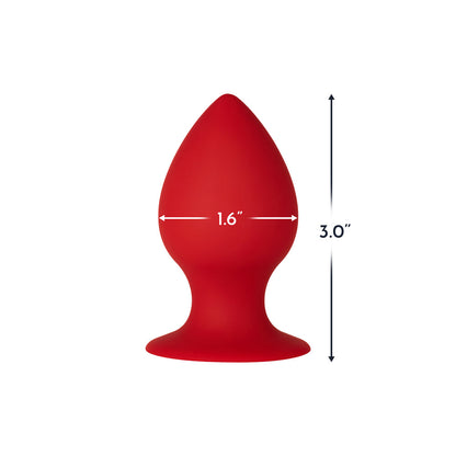 Forto F-98 Cone Silicone Anal Plug – Small – Red