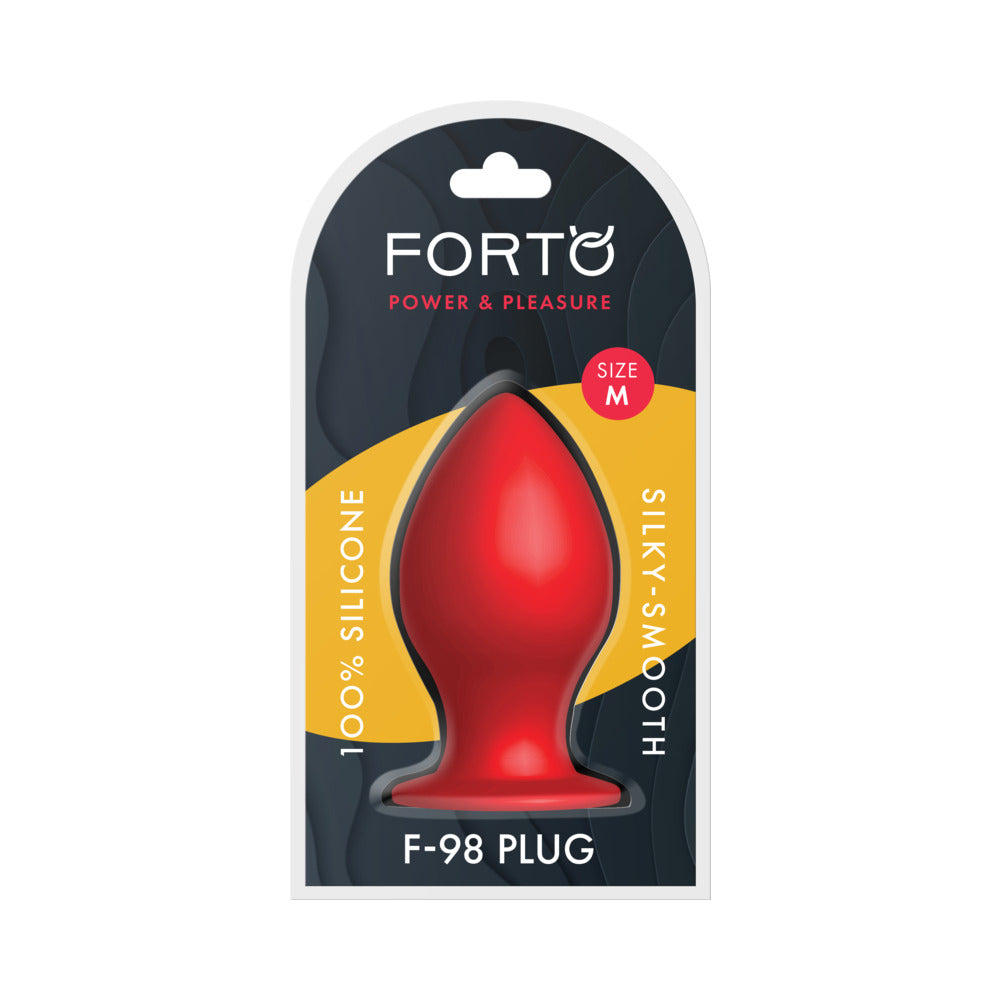 Forto F-98 Cone Silicone Anal Plug Medium – Red