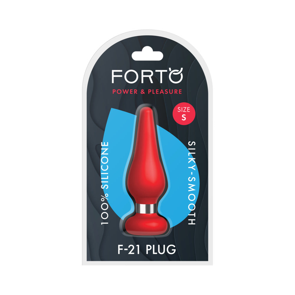 Forto F-21 Tear Drop Silicone Anal Plug – Small, Red