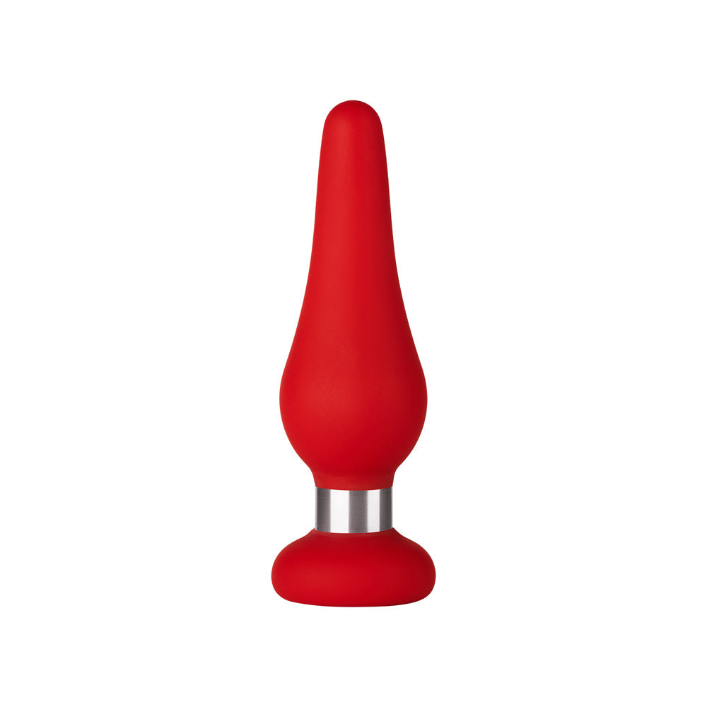 Forto F-21 Tear Drop Silicone Anal Plug – Small, Red