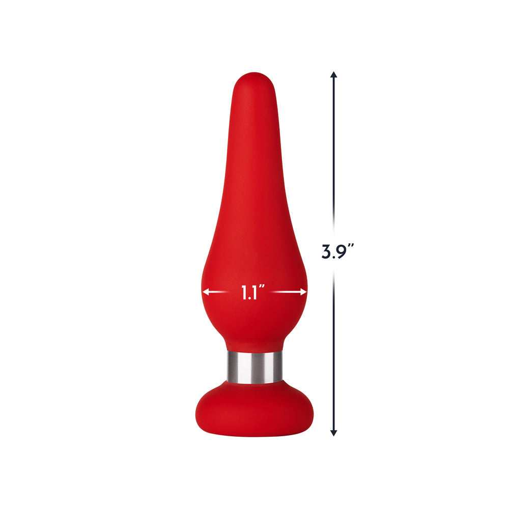 Forto F-21 Tear Drop Silicone Anal Plug – Small, Red