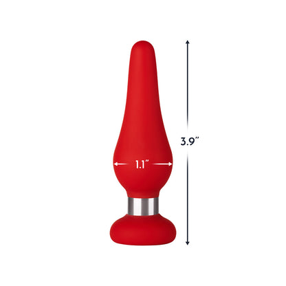 Forto F-21 Tear Drop Silicone Anal Plug – Small, Red