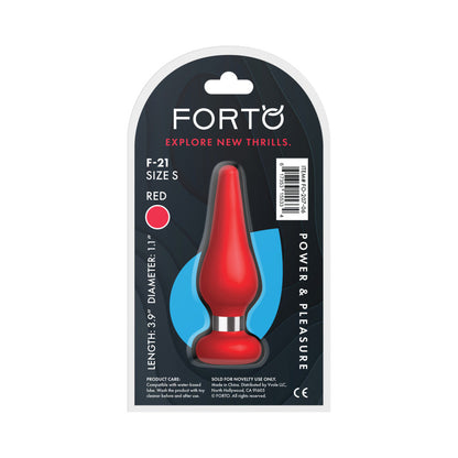Forto F-21 Tear Drop Silicone Anal Plug – Small, Red