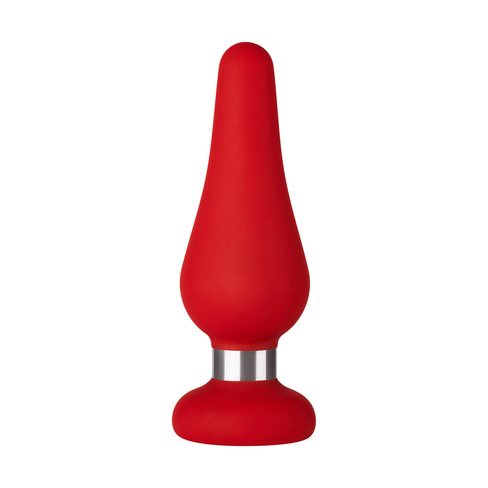 Forto F-21 Tear Drop Silicone Anal Plug – Medium Red