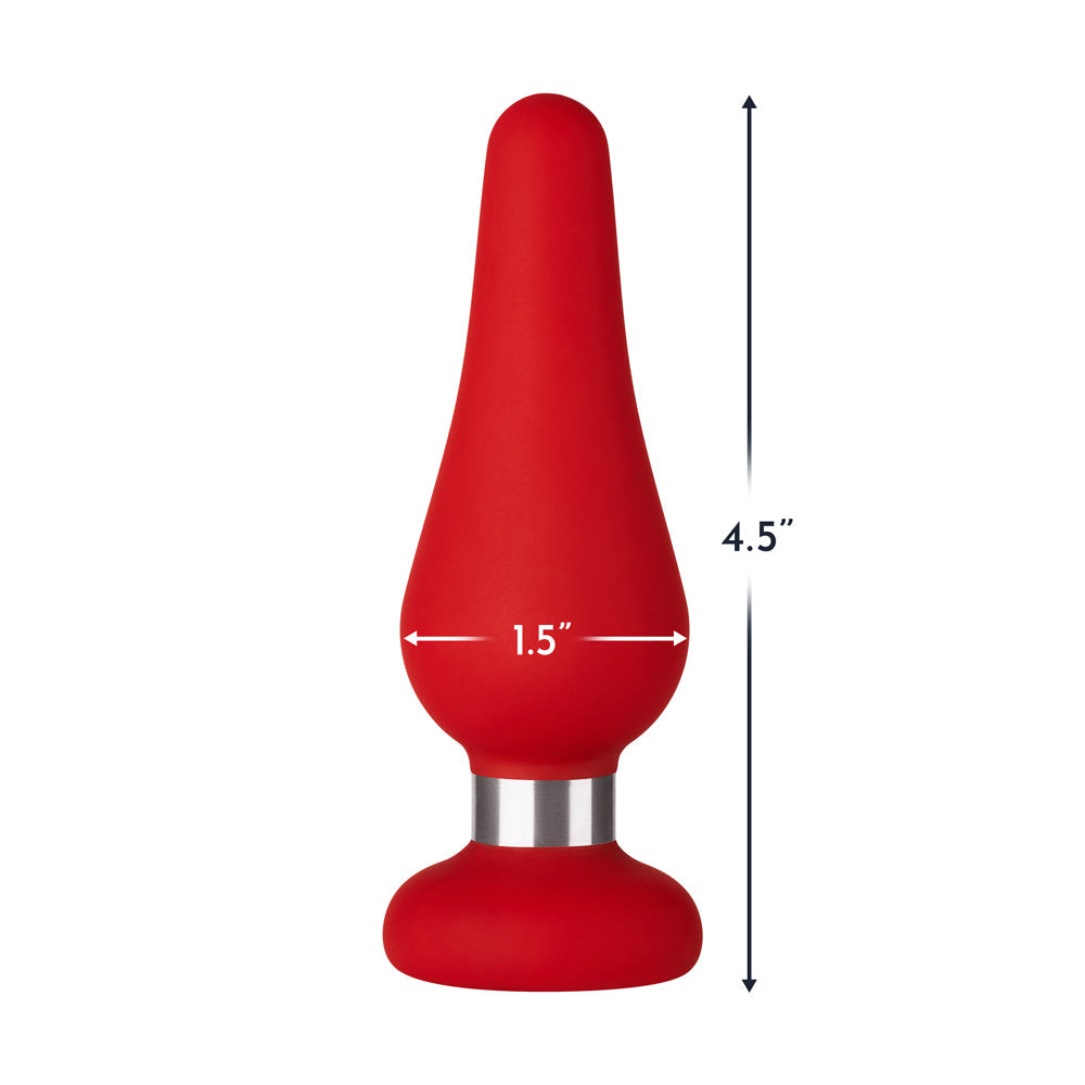 Forto F-21 Tear Drop Silicone Anal Plug – Medium Red