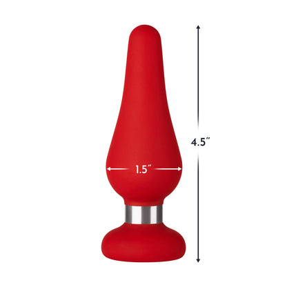 Forto F-21 Tear Drop Silicone Anal Plug – Medium Red