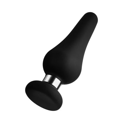 Forto F-21 Large Tear Drop Silicone Anal Plug – Black