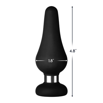 Forto F-21 Large Tear Drop Silicone Anal Plug – Black
