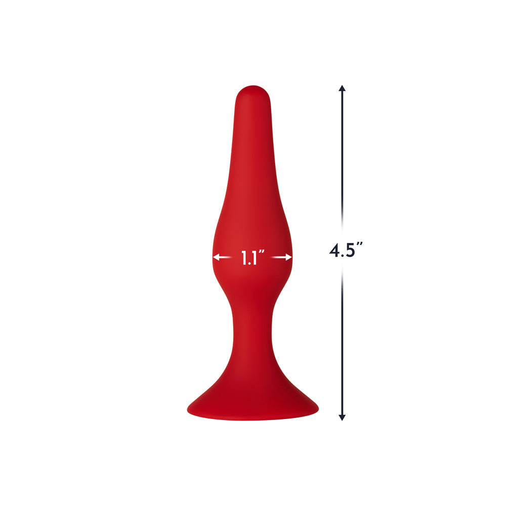 Forto F-11 Lungo Silicone Anal Plug Small – Red