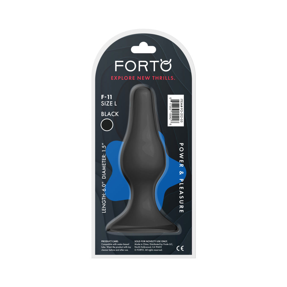 Forto F-11 Lungo Silicone Anal Plug – Large, Black