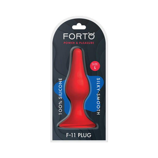 Forto F-11 Lungo Silicone Anal Plug – Large, Red