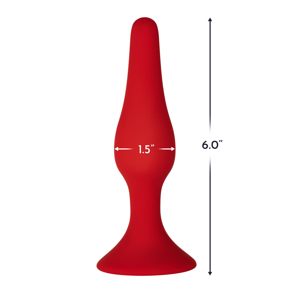 Forto F-11 Lungo Silicone Anal Plug – Large, Red