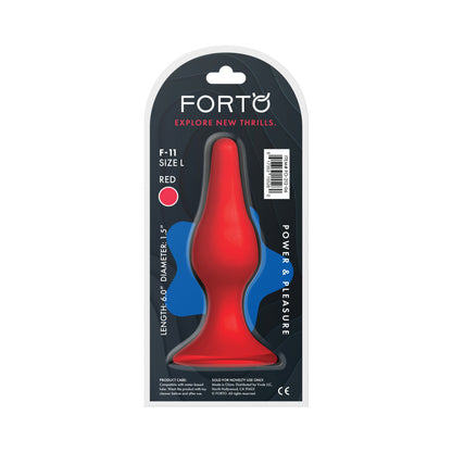 Forto F-11 Lungo Silicone Anal Plug – Large, Red