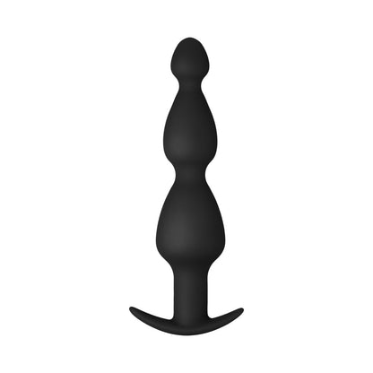 Forto F-52 Silicone Anal Plug with Cone Beads – Black