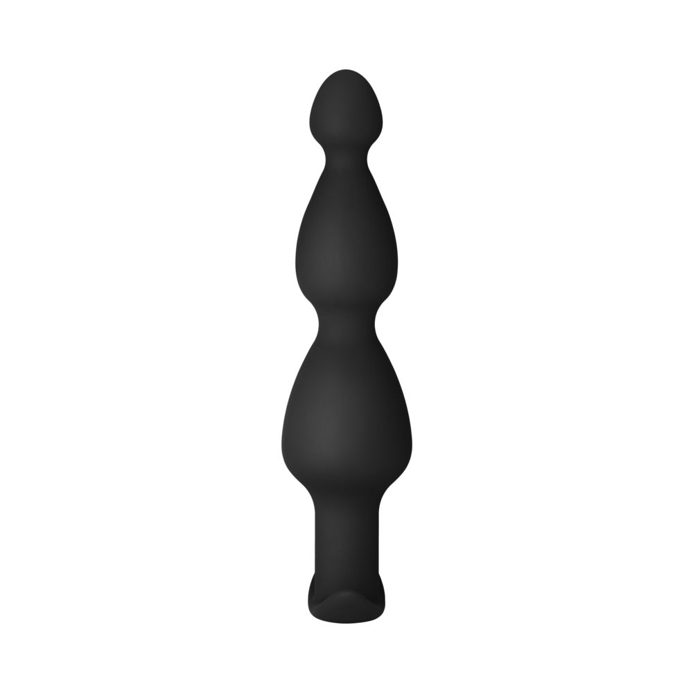 Forto F-52 Silicone Anal Plug with Cone Beads – Black