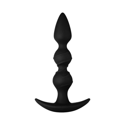 Forto F-42 Spiral Beads Silicone Anal Plug – Black