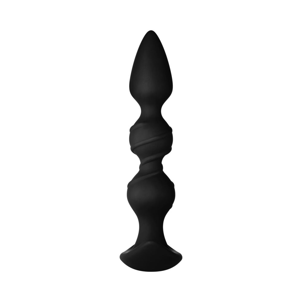 Forto F-42 Spiral Beads Silicone Anal Plug – Black