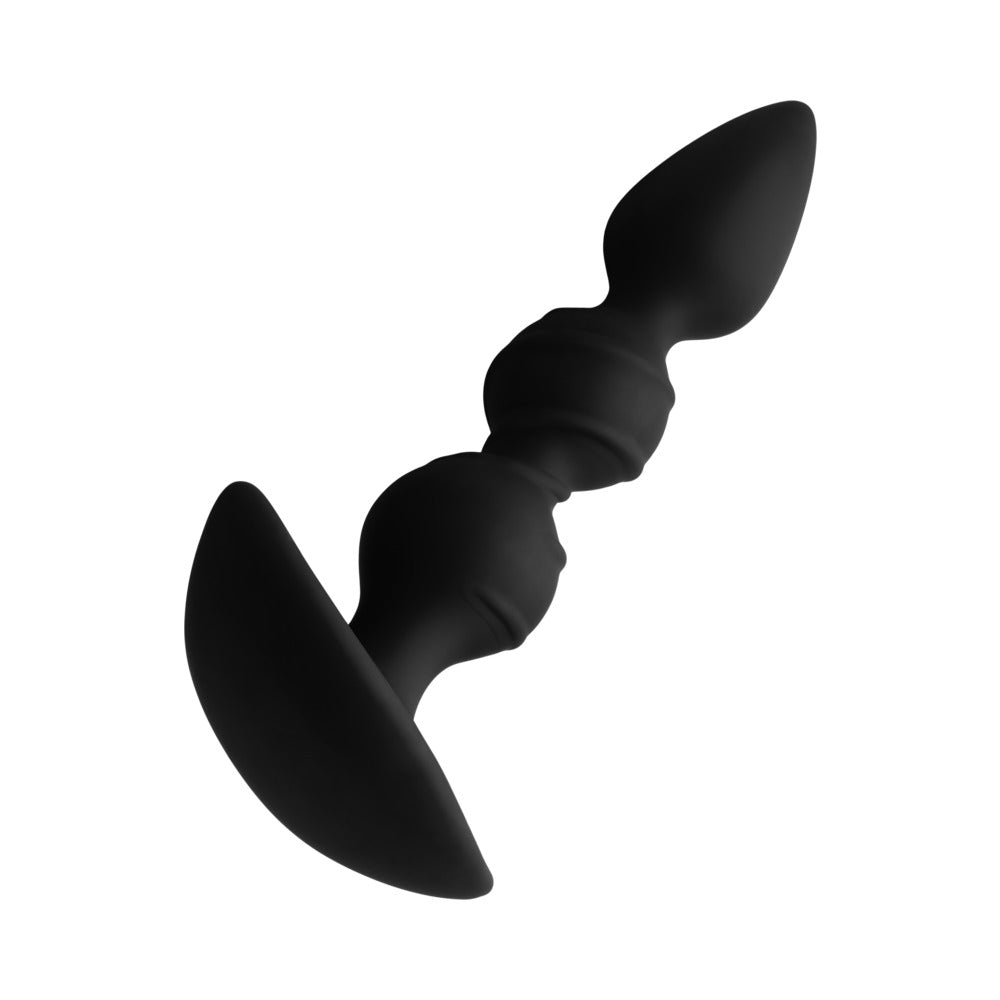 Forto F-42 Spiral Beads Silicone Anal Plug – Black