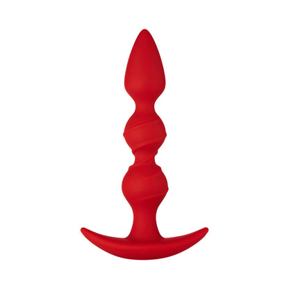 Forto F-42 Spiral Beads Silicone Anal Plug – Red