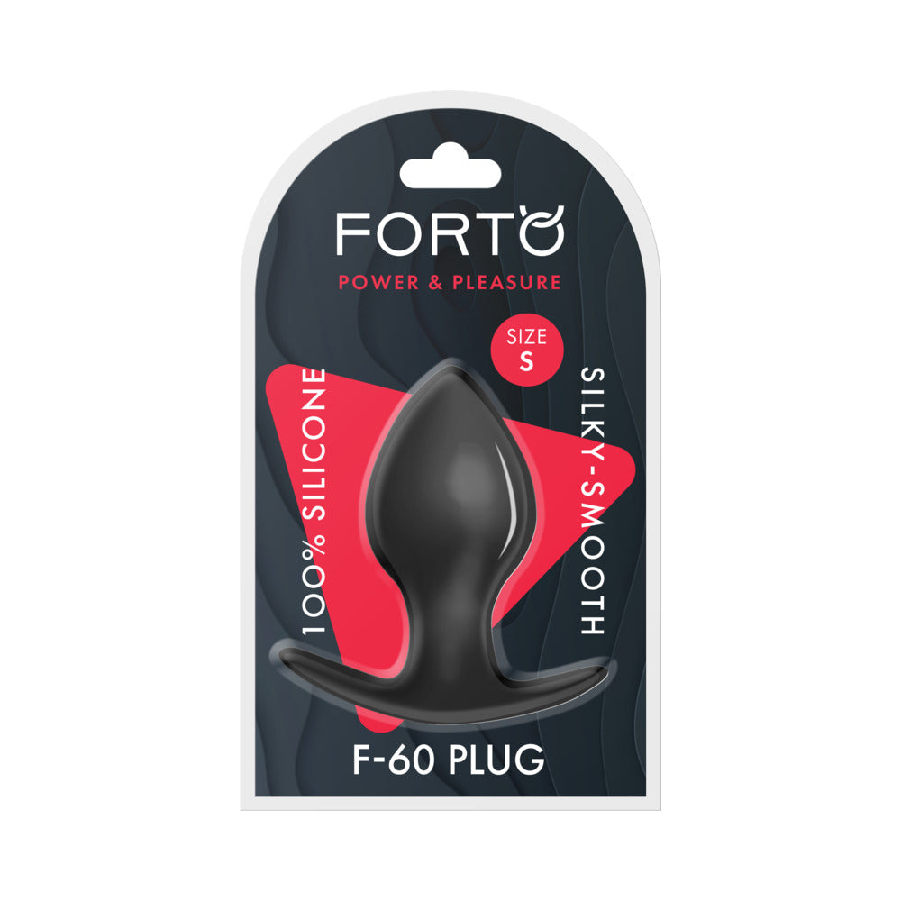 Forto F-60 Spade Silicone Anal Plug – Small Black