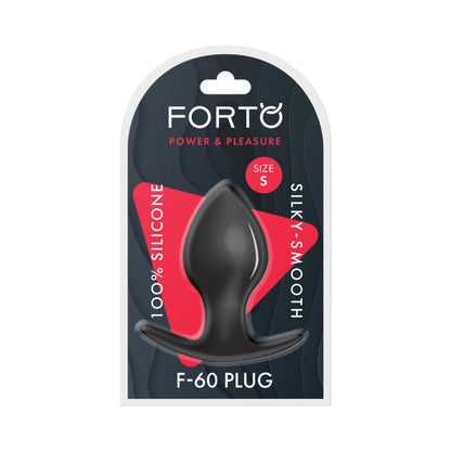 Forto F-60 Spade Silicone Anal Plug – Small Black