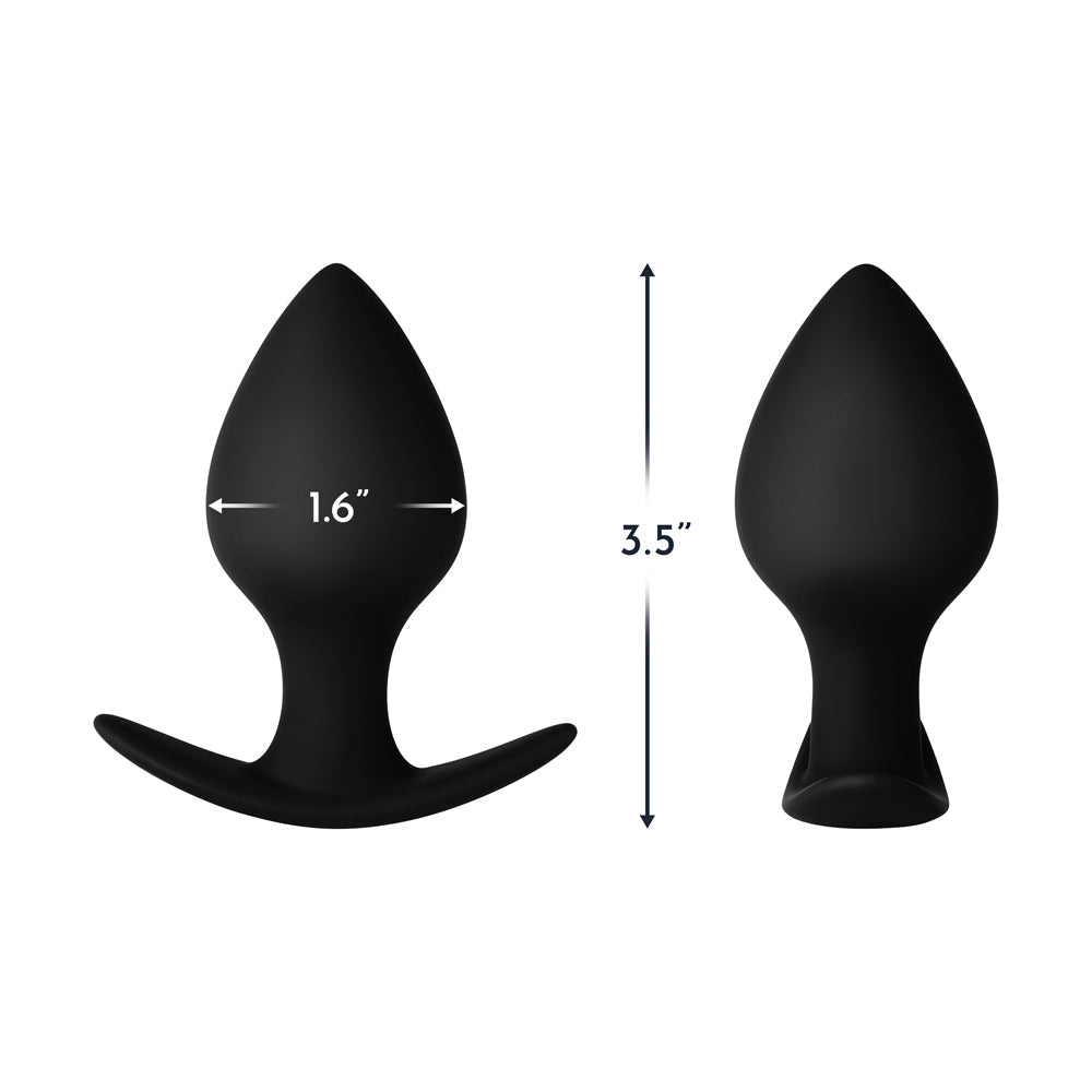 Forto F-60 Spade Silicone Anal Plug – Small Black