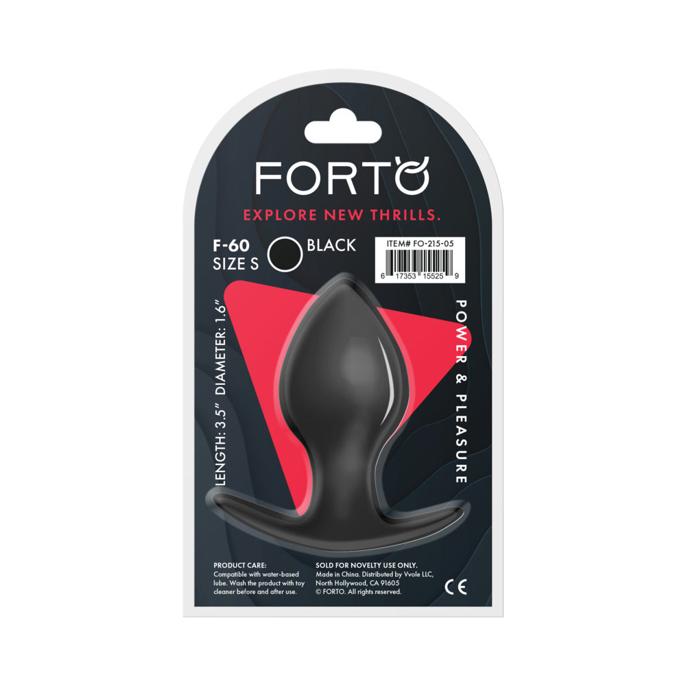 Forto F-60 Spade Silicone Anal Plug – Small Black