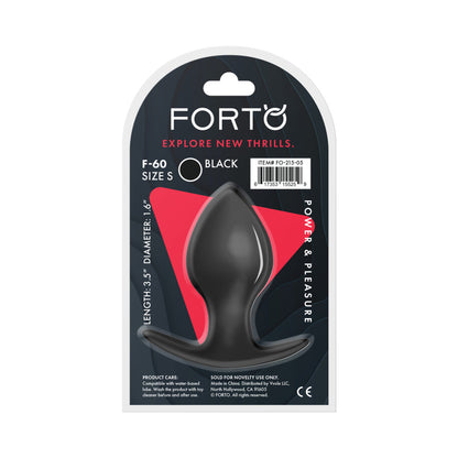 Forto F-60 Spade Silicone Anal Plug – Small Black