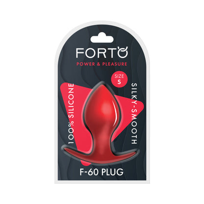 Forto F-60 Spade Silicone Anal Plug – Small Red – Thick Spade Shape