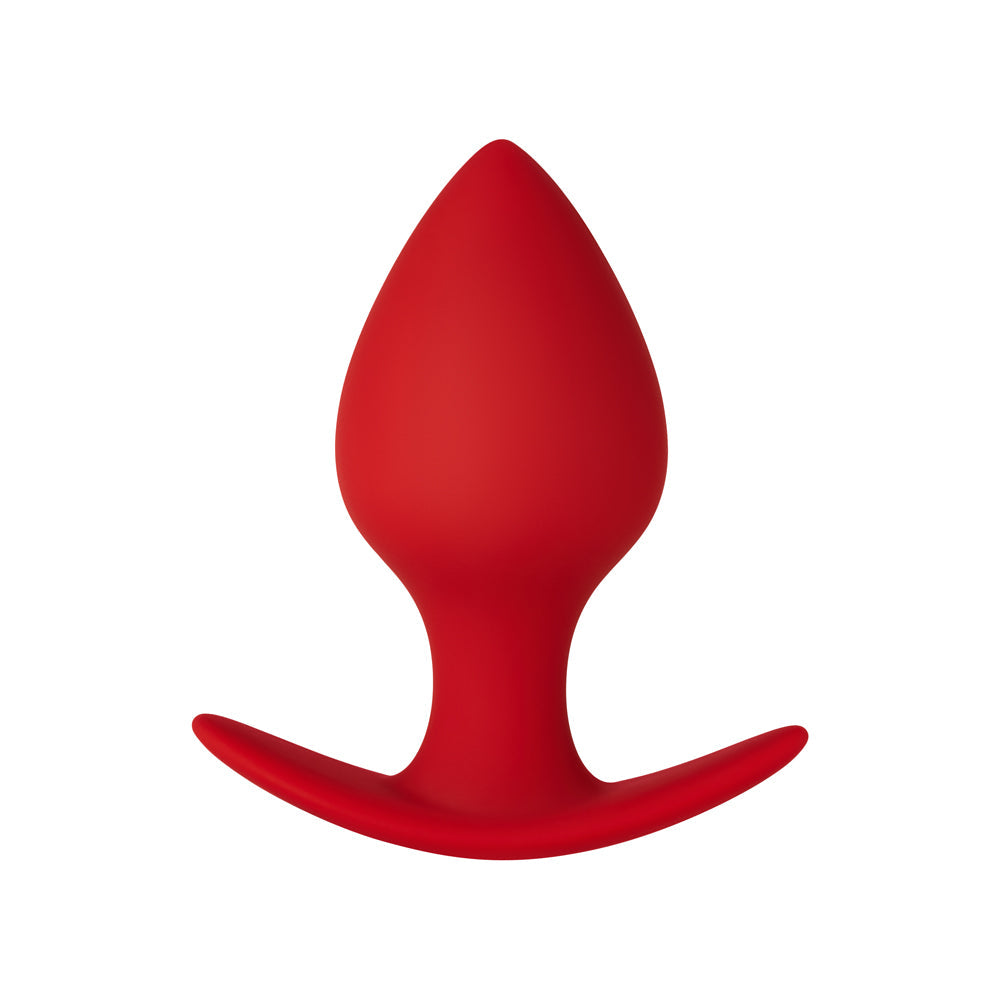 Forto F-60 Spade Silicone Anal Plug – Small Red – Thick Spade Shape