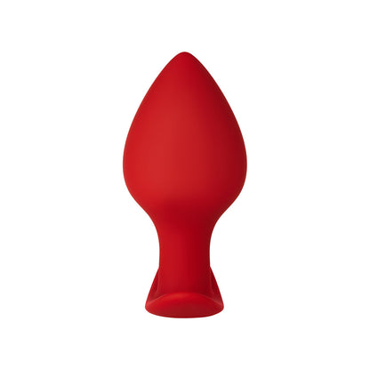 Forto F-60 Spade Silicone Anal Plug – Small Red – Thick Spade Shape