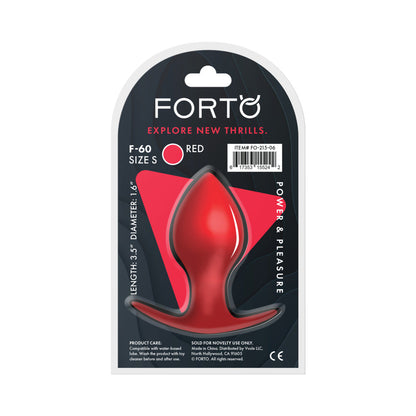 Forto F-60 Spade Silicone Anal Plug – Small Red – Thick Spade Shape