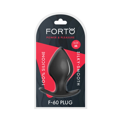 Forto F-60 Spade Silicone Anal Plug - Medium - Black