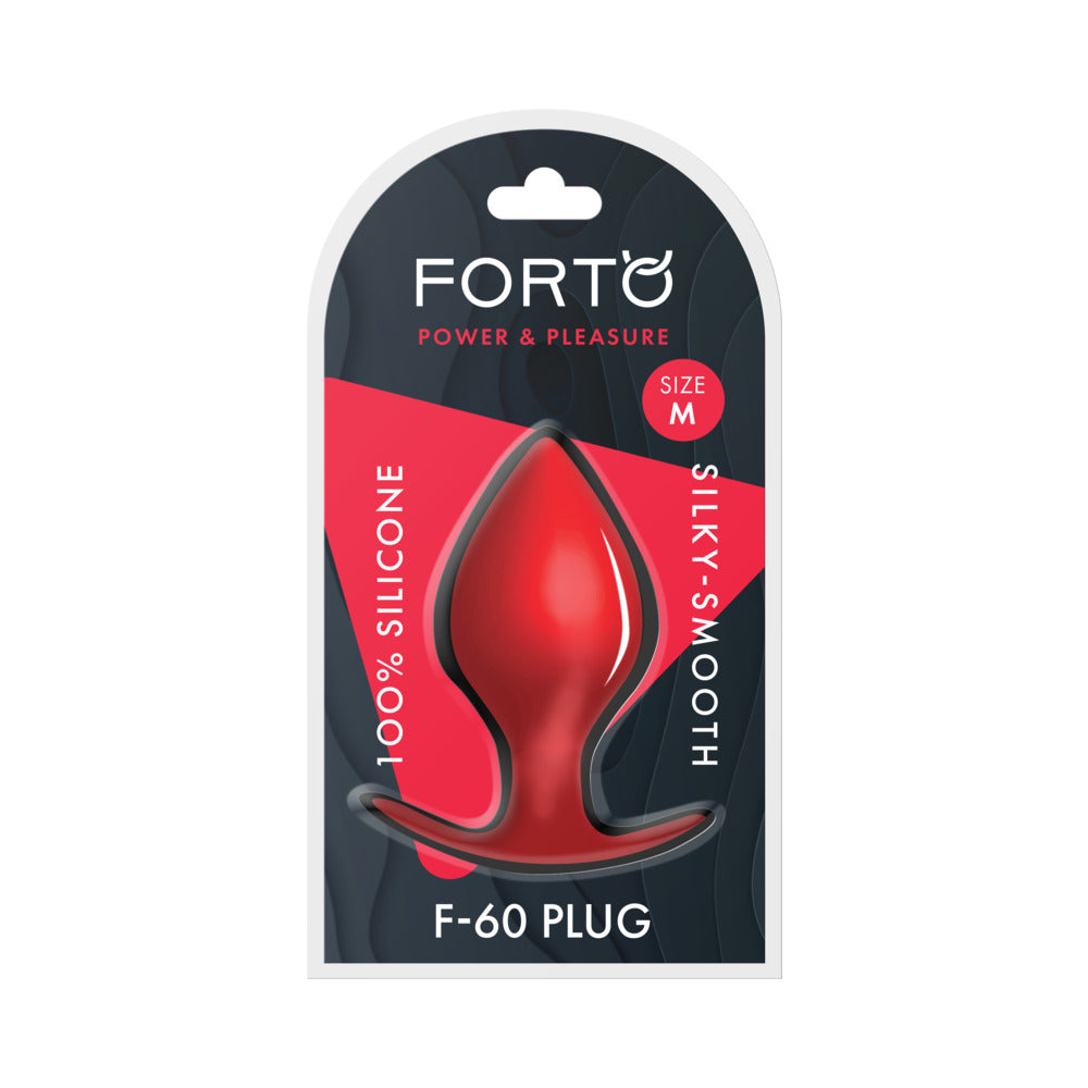 Forto F-60 Spade Silicone Anal Plug – Medium Red