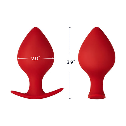 Forto F-60 Spade Silicone Anal Plug – Medium Red
