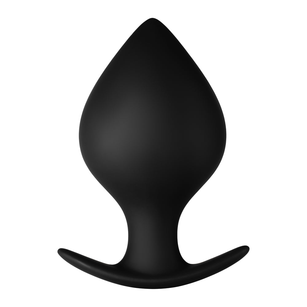 Forto F-60 Silicone Anal Plug – Large Spade Shape – Black
