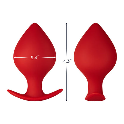 Forto F-60 Large Silicone Spade Anal Plug – Red