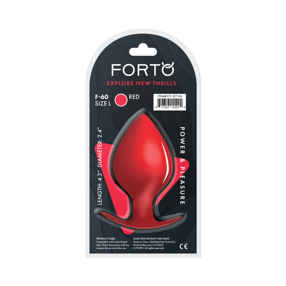 Forto F-60 Large Silicone Spade Anal Plug – Red