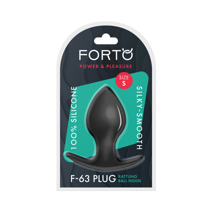 Forto F-63 Rattler Spade Silicone Anal Plug – Small Black