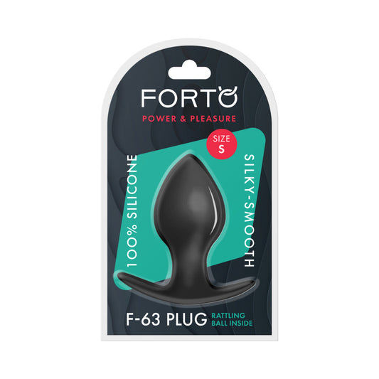 Forto F-63 Rattler Spade Silicone Anal Plug – Small Black