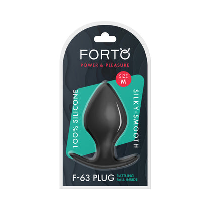 Forto F-63 Rattler Spade Silicone Anal Plug – Medium Black