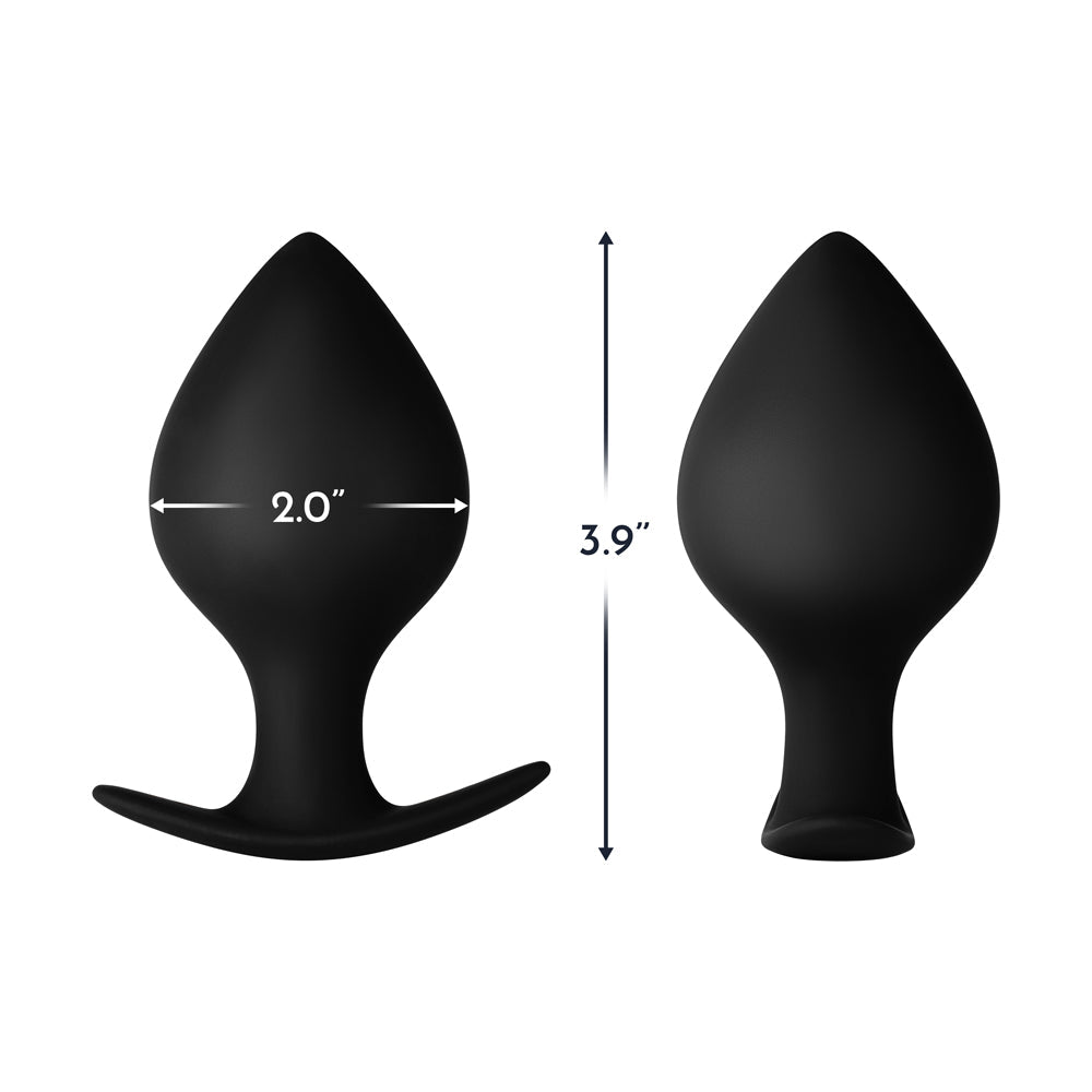 Forto F-63 Rattler Spade Silicone Anal Plug – Medium Black